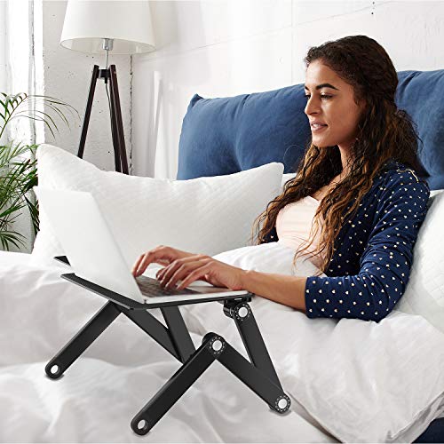 Flexible Ergonomic Laptop stand with 2 Cooling CPU, and a Mouse Tray