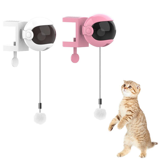 Electric Cat Toy Funny Cat Teaser Ball Toy Automatic Lifting Spring Rod Yo-Yo Lifting