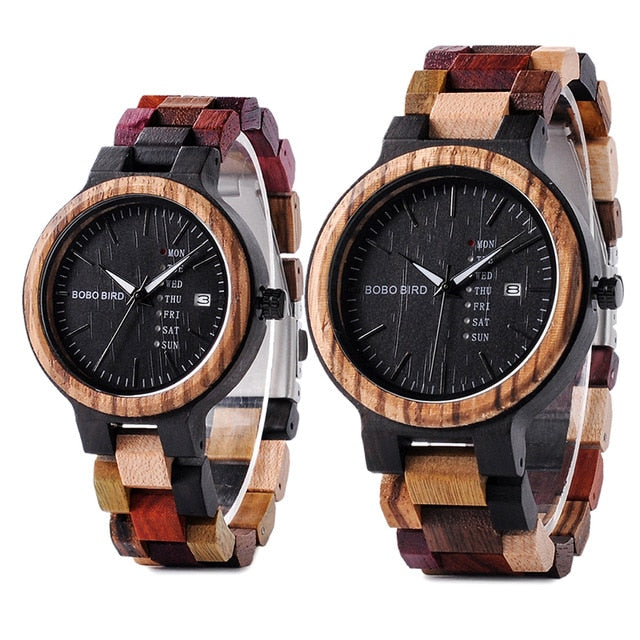 Lover Couple Wood Watch for Men & Women