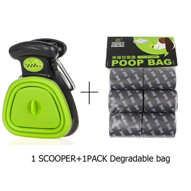 Pet Dog Poop Bag Dispenser Travel Foldable Pooper Scooper