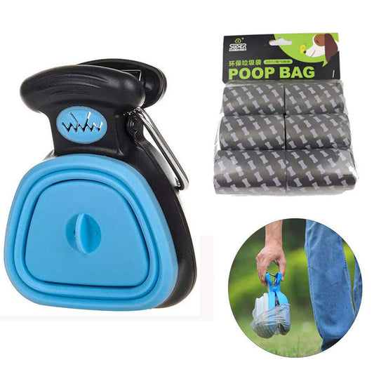 Pet Dog Poop Bag Dispenser Travel Foldable Pooper Scooper