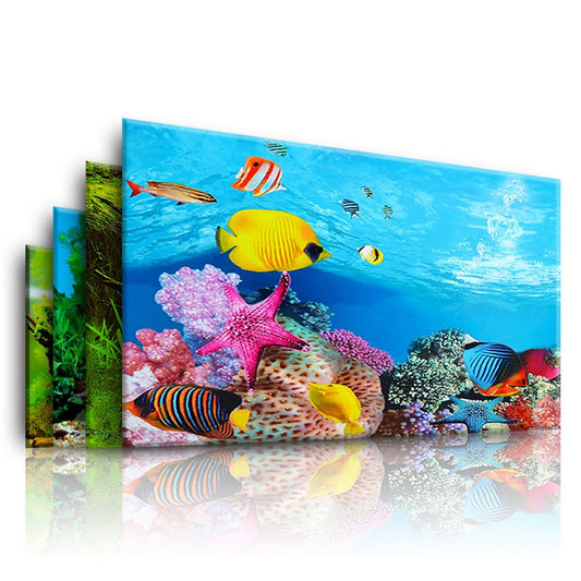 3D Aquarium Landscape Poster Fish Tank Background Painting