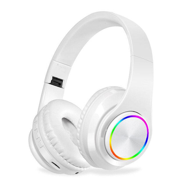 Gaming Headsets Gamer Headphones Surround Sound Stereo  Wireless Bluetooth Earphones USB Microphone Colourful Light Game Headset