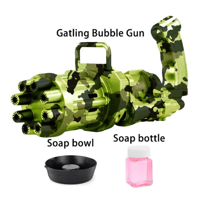 Kids Automatic Gatling Bubble Gun Toys. Summer Soap Water Bubble Machine Best gift for your child