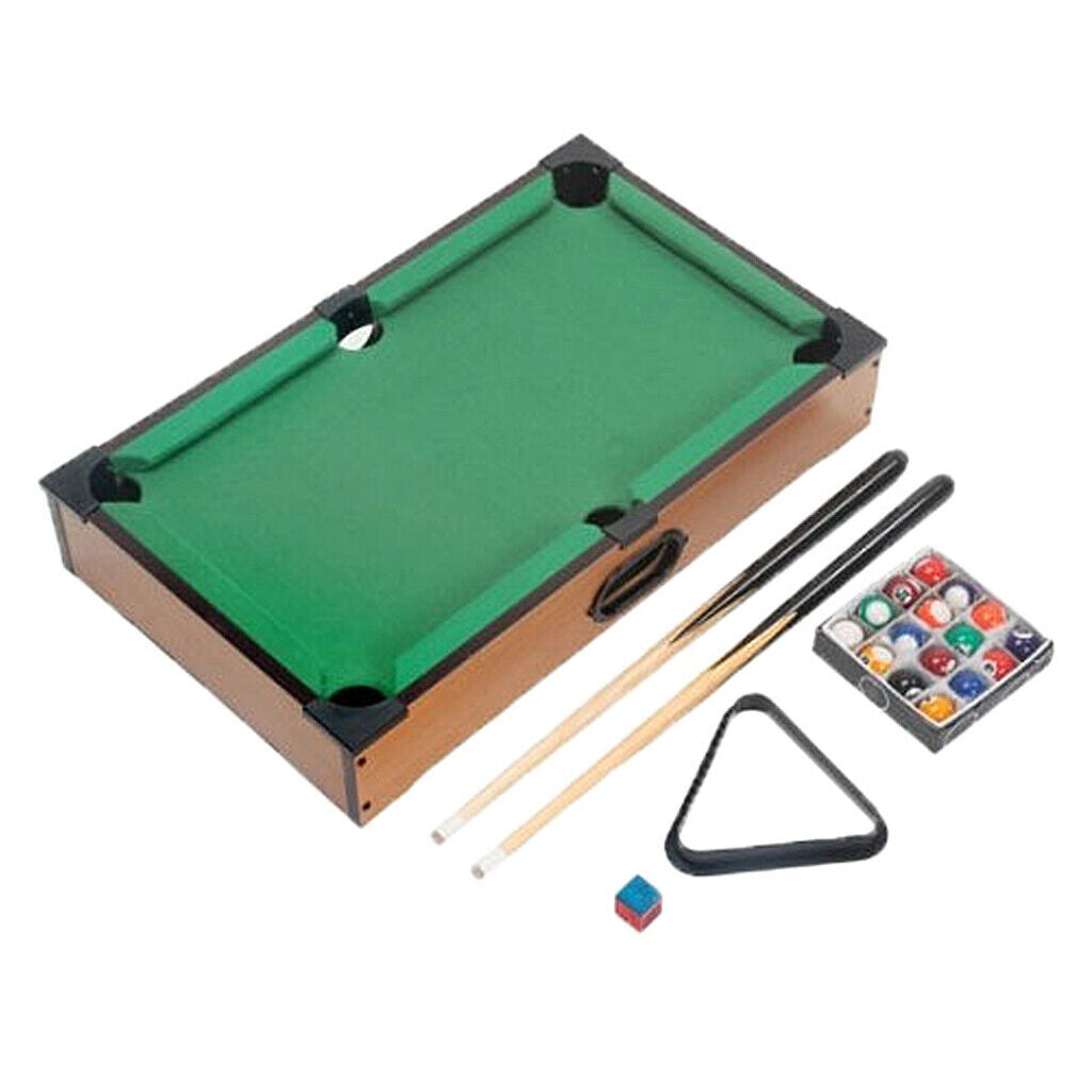 Mini Pool Table Set Kids Tabletop Billiards Snooker Ball