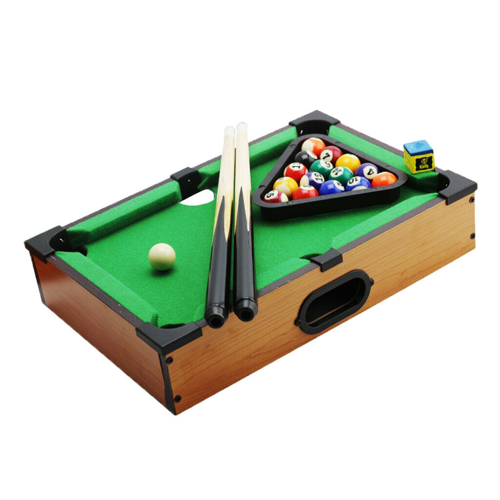 Mini Pool Table Set Kids Tabletop Billiards Snooker Ball