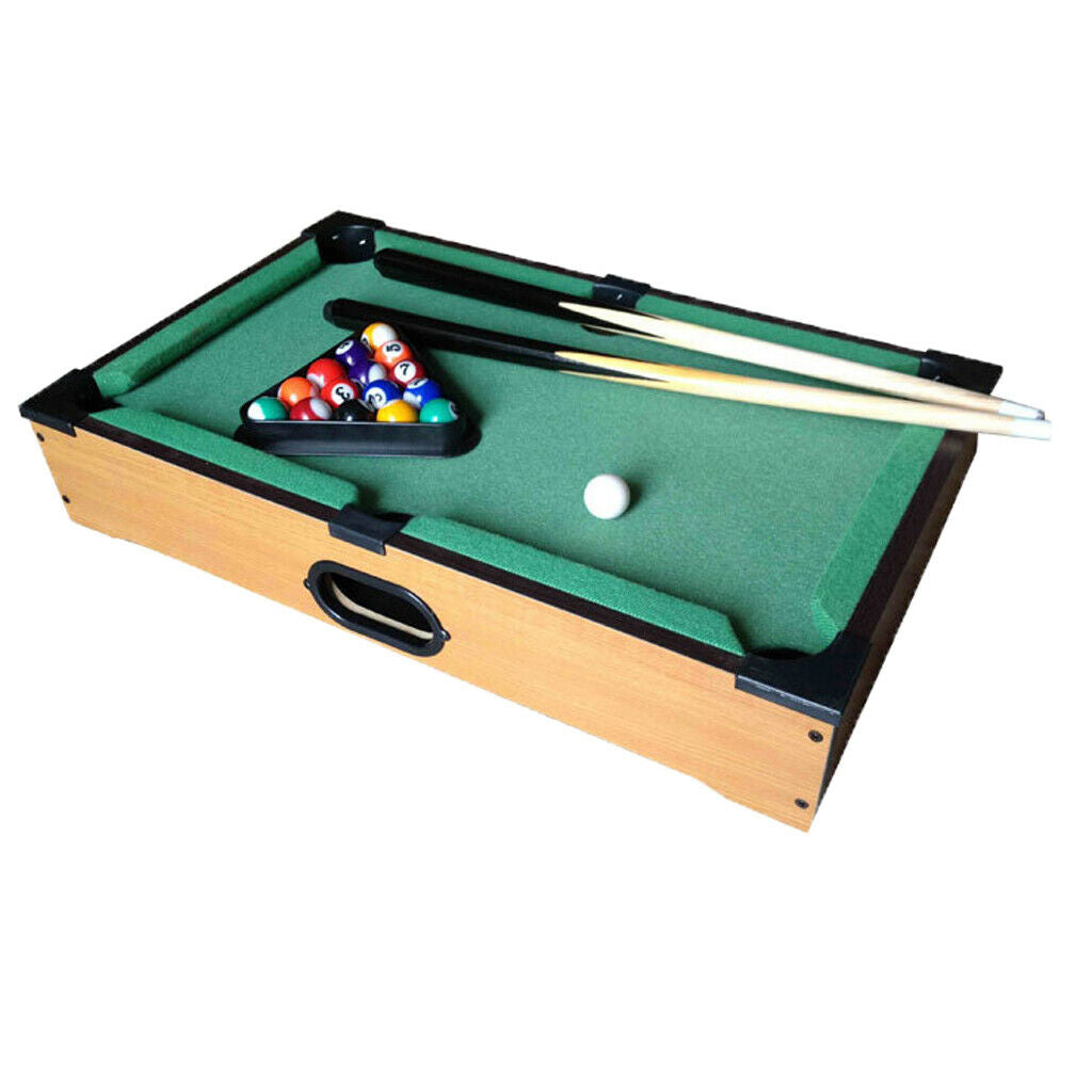 Mini Pool Table Set Kids Tabletop Billiards Snooker Ball