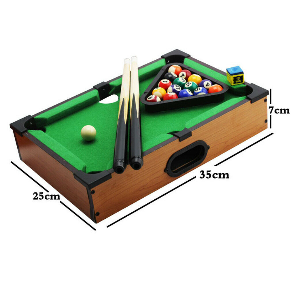 Mini Pool Table Set Kids Tabletop Billiards Snooker Ball