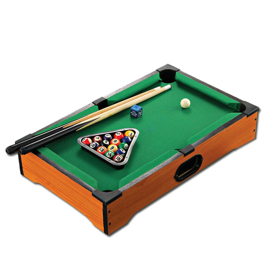 Mini Pool Table Set Kids Tabletop Billiards Snooker Ball